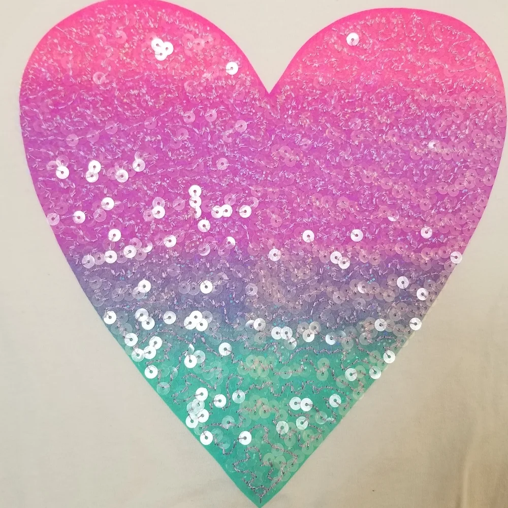 The Children's Place Sequin Heart Tee NEW